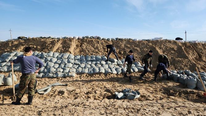 Тайсойған ауылында судан құтқару жұмыстары жүргізілуде