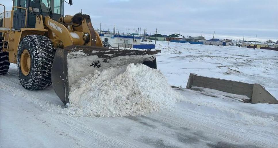 Автокөлік жолдары қардан тазартылды