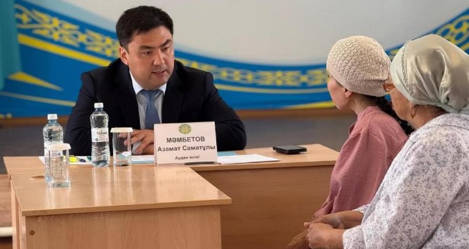 АУДАН ӘКІМІ ДОССОР КЕНТІНІҢ ТҰРҒЫНДАРЫН ҚАБЫЛДАДЫ