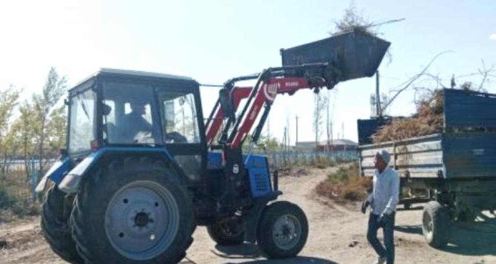 Құрманғазы ауылында сенбілік өтті